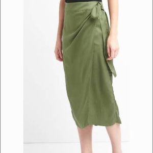 Olive wrap skirt